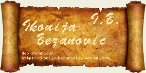 Ikonija Bežanović vizit kartica